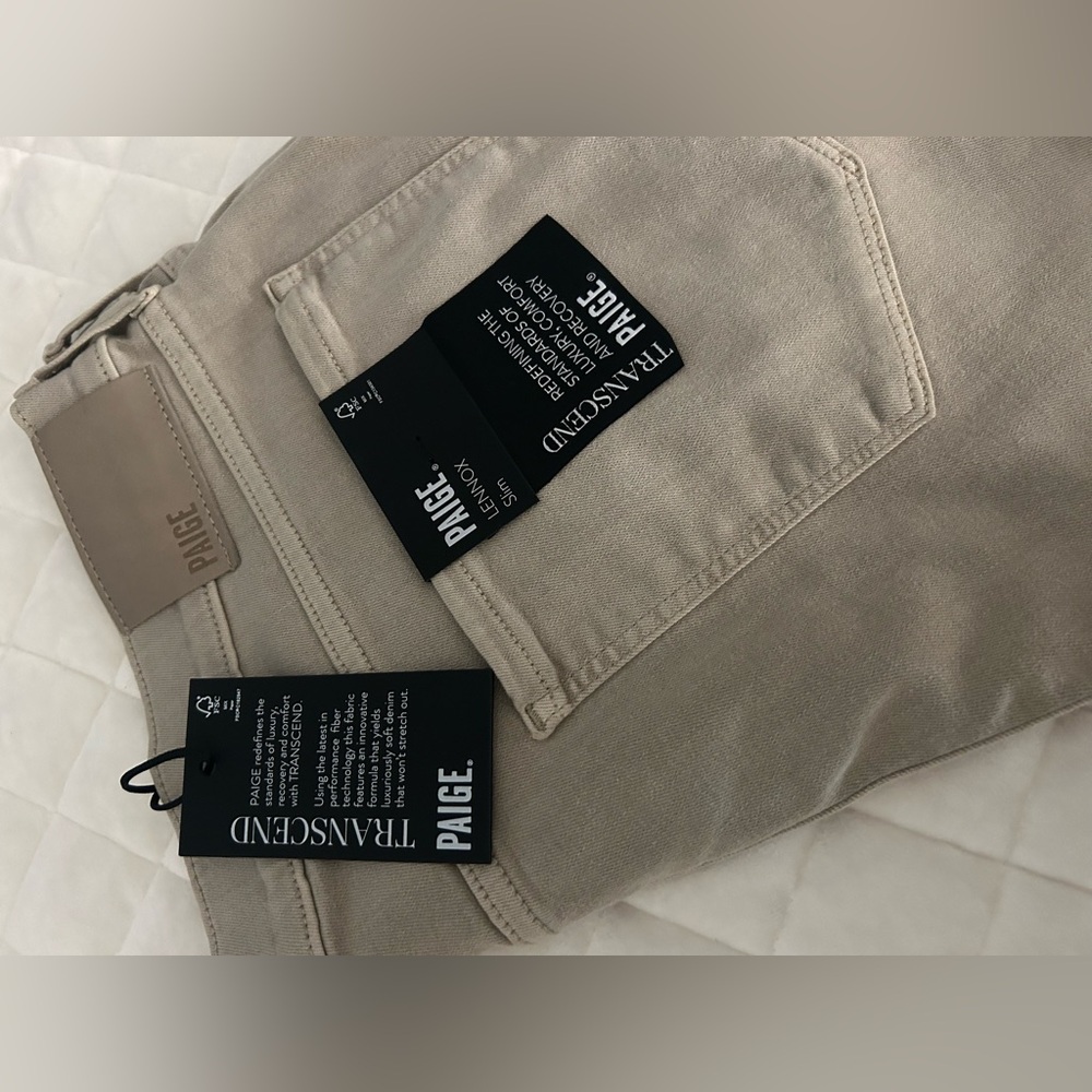 PAIGE Men's Lennox Slim Fit Khaki Chinos
